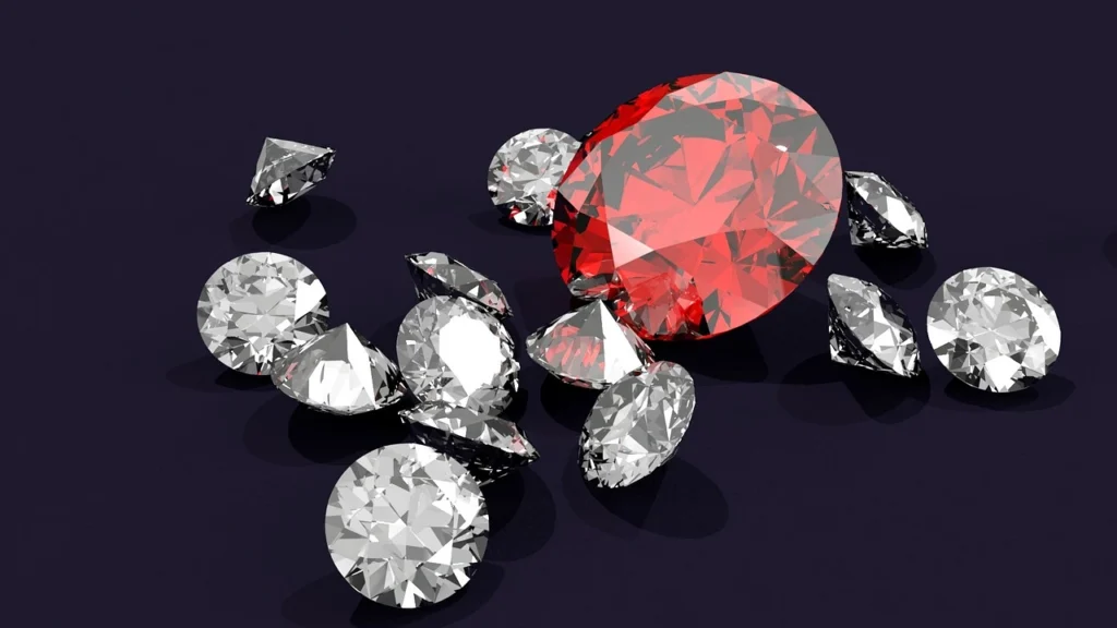 Rubin z diamentami