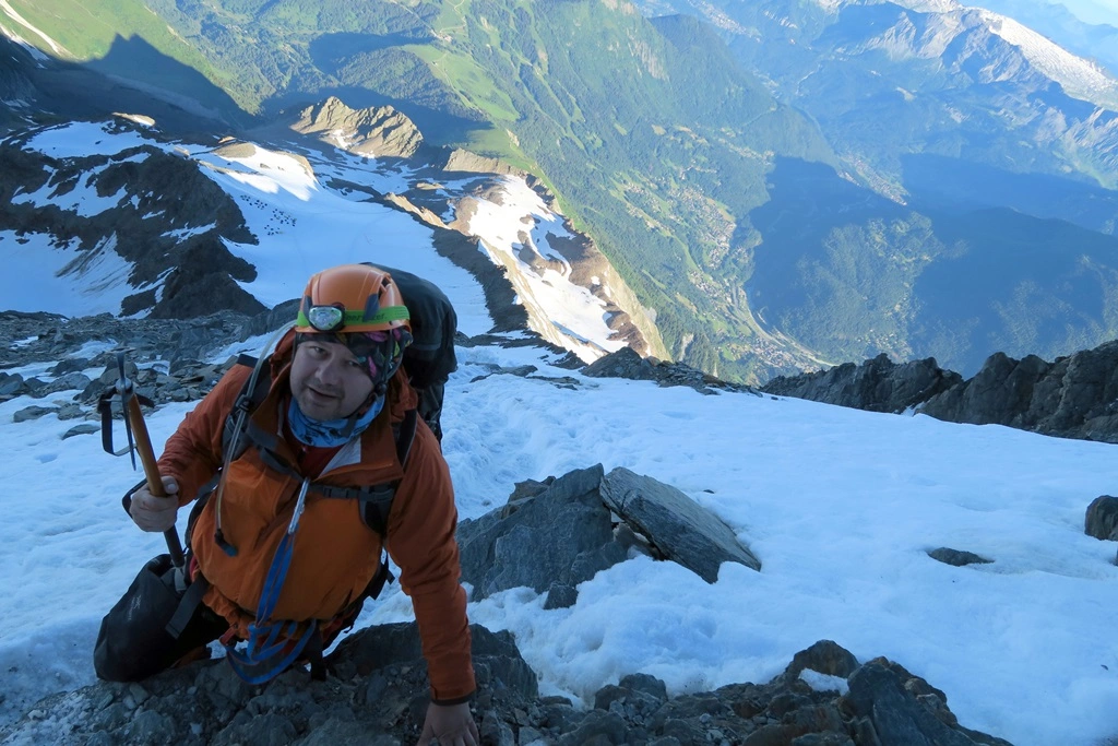 Samotnie na wielkim kuluarze Mont Blanc